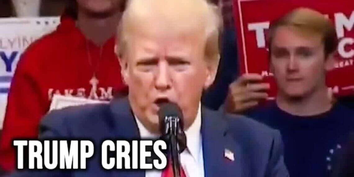 Donald trump on stage at a rally