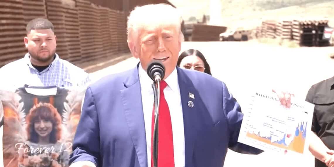 Screengrab of trump speaking in arizona/youtube