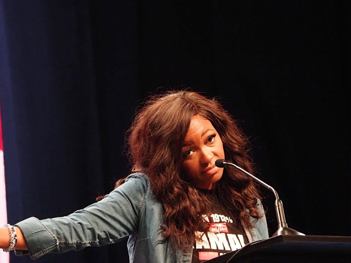 U.S. Representative Jasmine Crockett (D-Texas) spoke at the Michigan Dems’ convention 