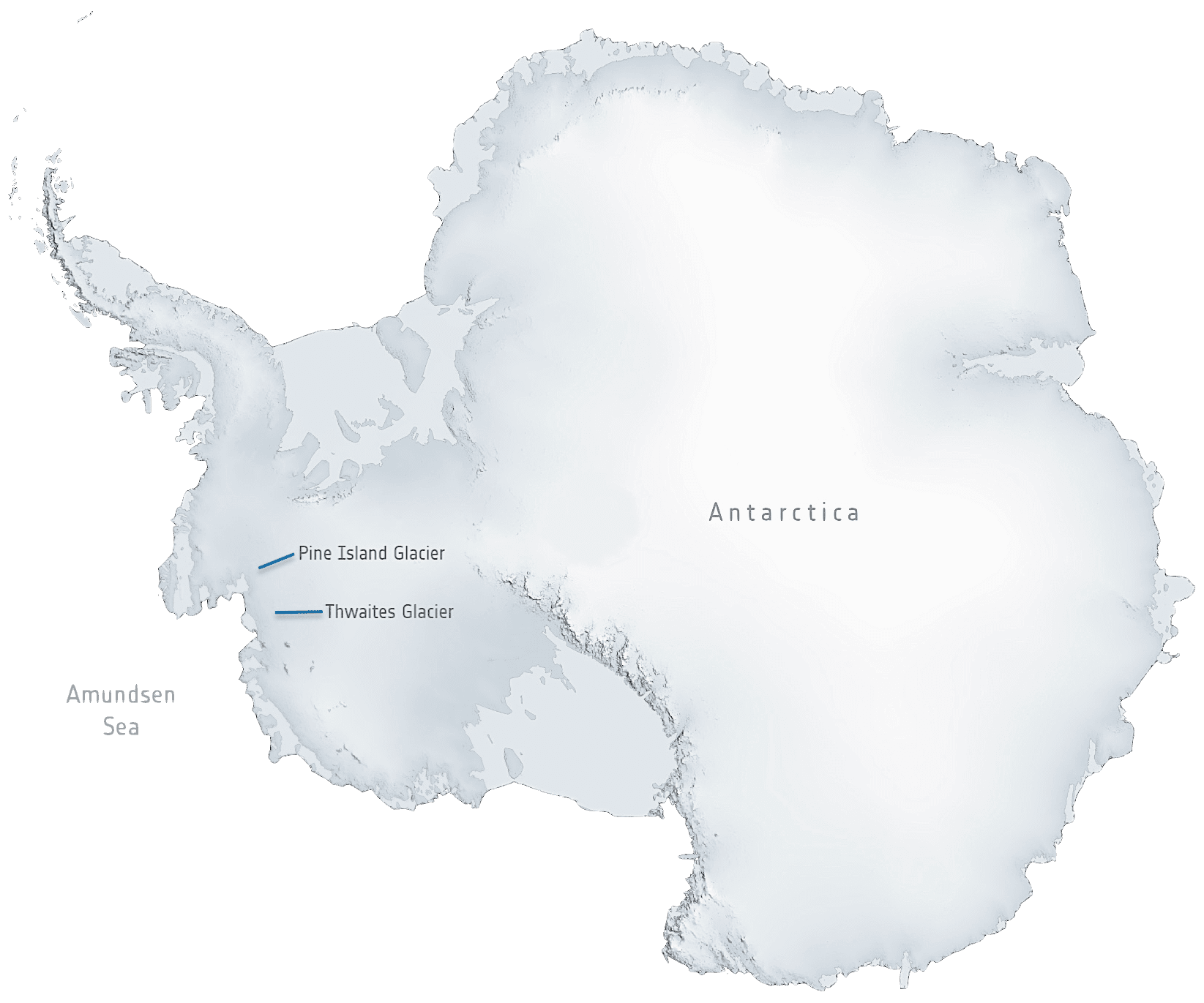 Antarctic glacial map by the European Space Agency