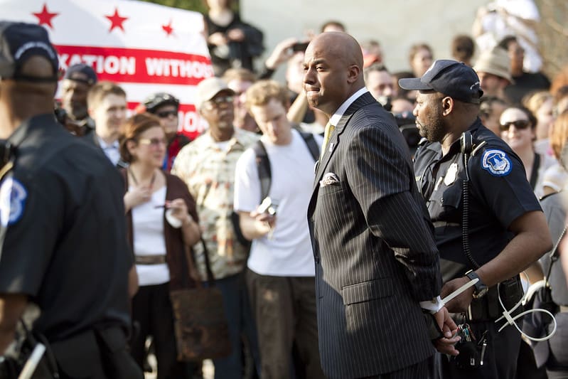 Black Lives Matter Protest in Washington D.C. following the police killing of Michael Brown.