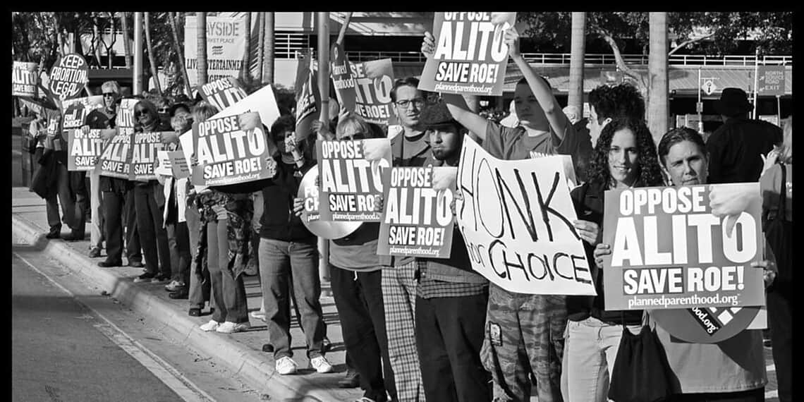 There was a rally saturday against the nomination and confirmation of judge samuel a. Alito in downtown miami. The rally centered on freedom of choice and the belief that judge samuel a. Alito along with chief justice john roberts will swing the supreme court way to the right and overturn roe v. Wade.