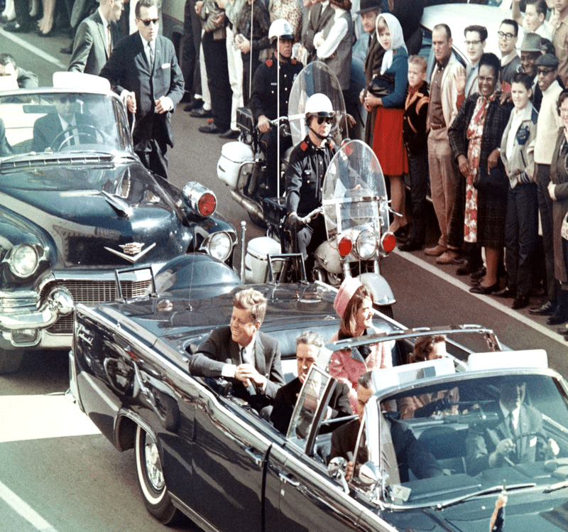 Presidents assassination attempts Picture of President Kennedy in the limousine in Dallas, Texas, on Main Street, minutes before the assassination. Also in the presidential limousine are Jackie Kennedy, Texas Governor John Connally, and his wife, Nellie.