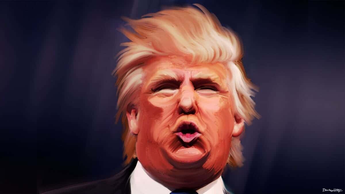 Painting of donald trump