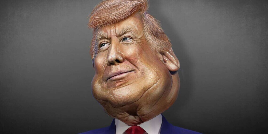Caricature of donald trump