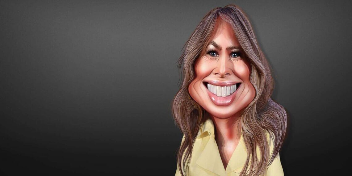 Caricature of melania trump
