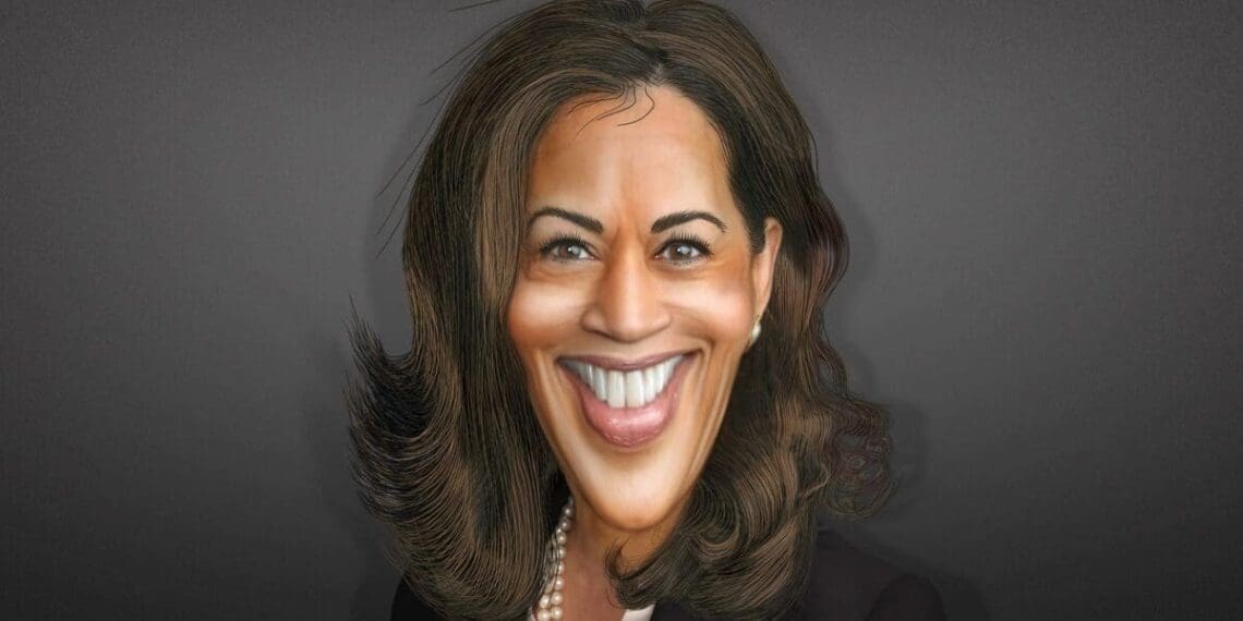 Caricature of kamala harris