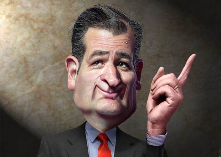 Caricature of ted cruz pre beard