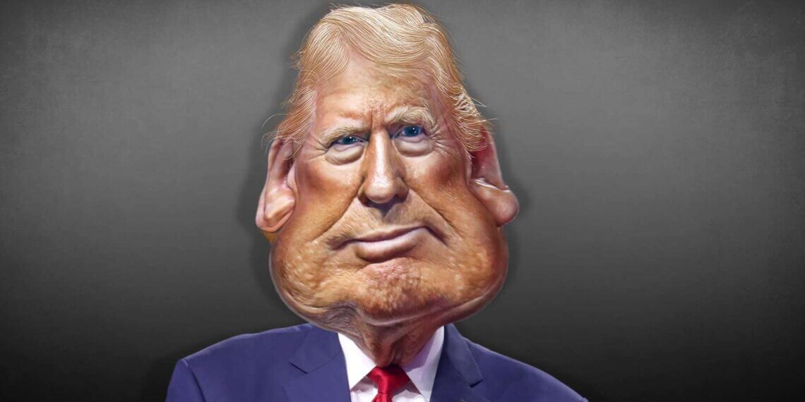 Caricature of donald trump