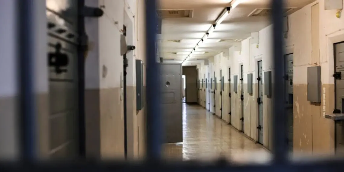 A prison cell block