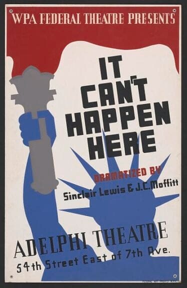 Democracy cover of the book it can’t happen here