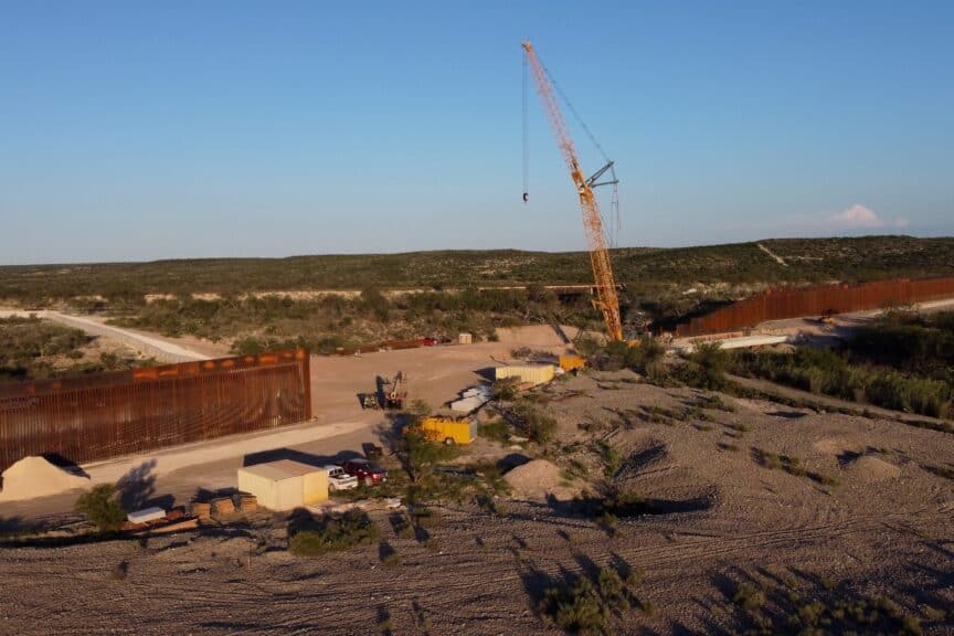 2024 in photos border wall construction near del rio in val verde county in september. Texas has allocated. 1 billion for wall construction to date. It says it has built 50 miles. The state pays between  million and  million per mile of construction.