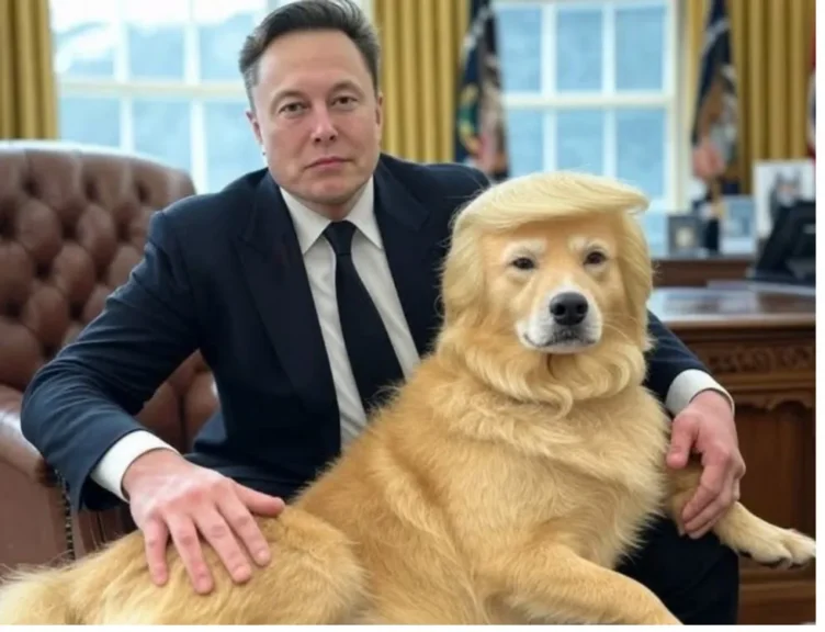 President musk and donald the dog