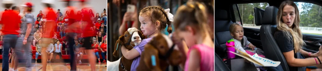 Young participants show goats during a fundraising event for the ffa program and other photos