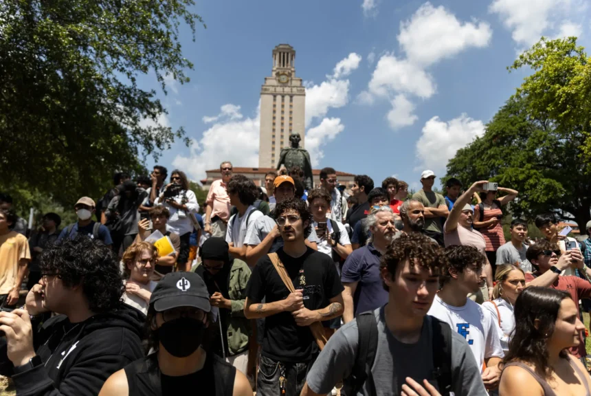 Pro-palestinian protest in texas