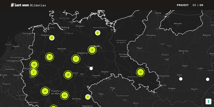 The lastseen digital atlas shows locations of deportations where visual documentation has been uncovered.