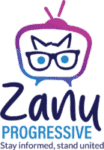 Zany progressive news logo
