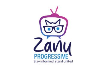 Zany progressive cat logo