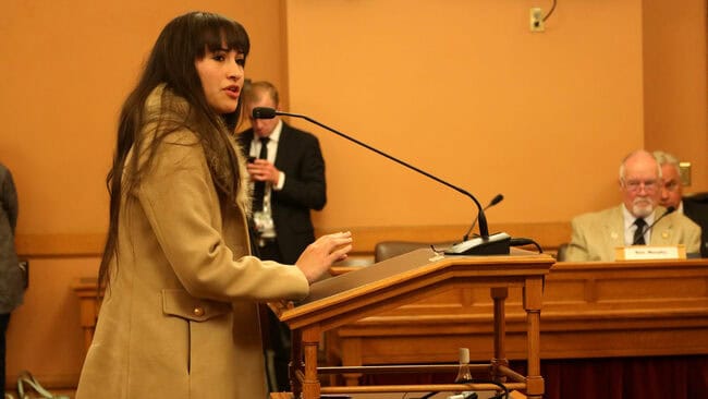 Trans youth chloe cole calls the gender-affirming care she received as a teenager “a series of poisons and body modifications” in testimony on jan. 28, 2025, supportive of a bill that bans gender-affirming care for trans youth