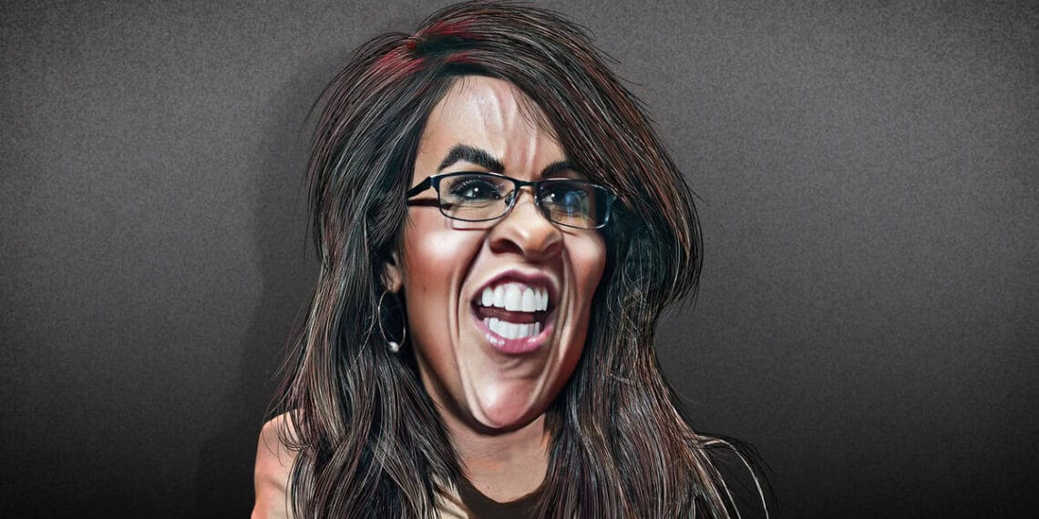 Caricature of lauren boebert