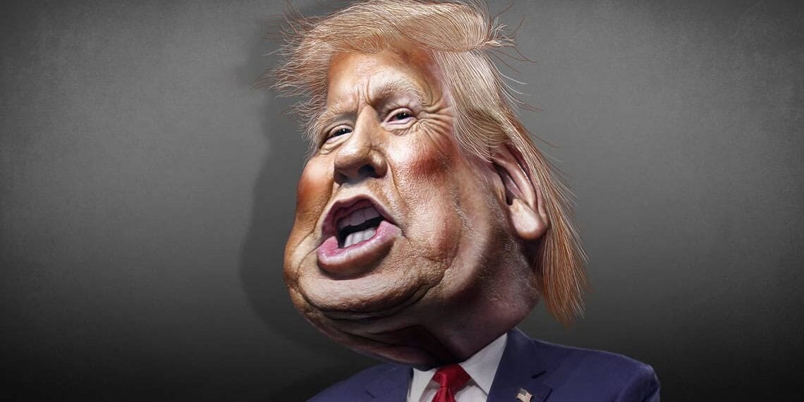 Caricature of donald trump
