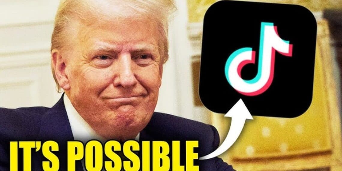 Donald trump and the tiktok app icon