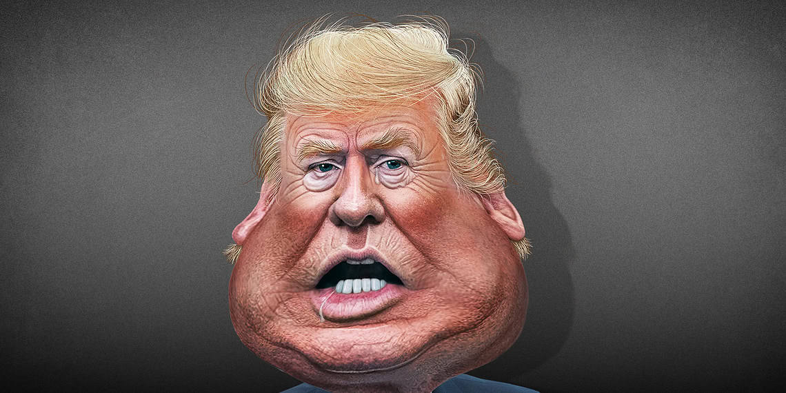 Caricature of donald trump