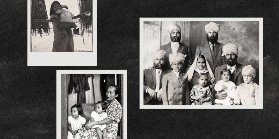 Immigrant family photo collage