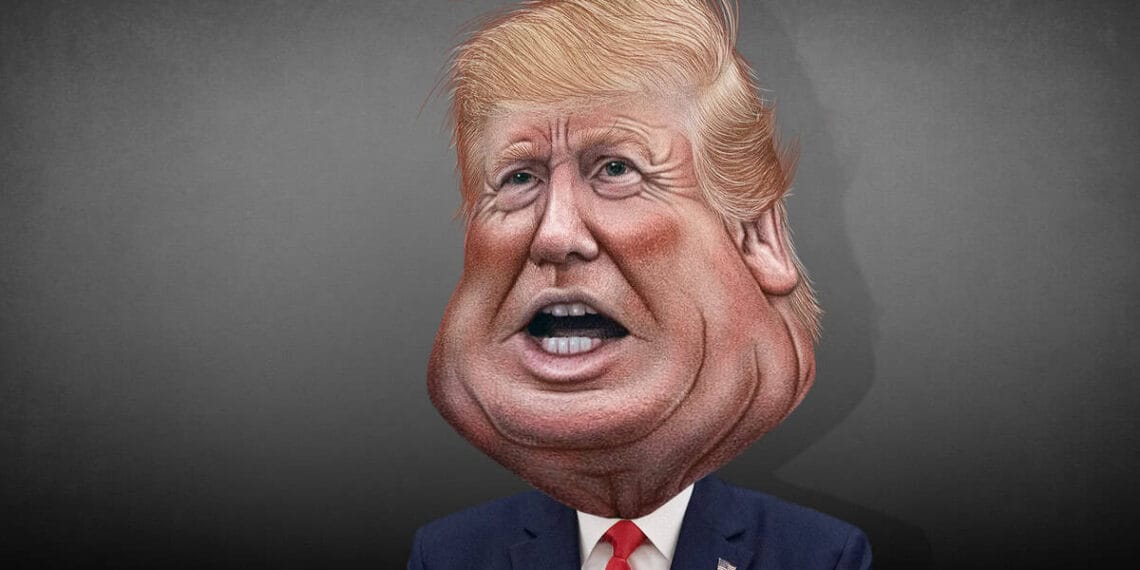 Caricature of donald trump