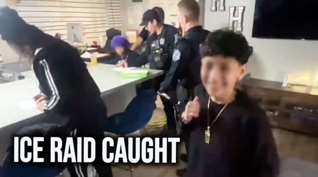 Child dances during an ice raid on their home