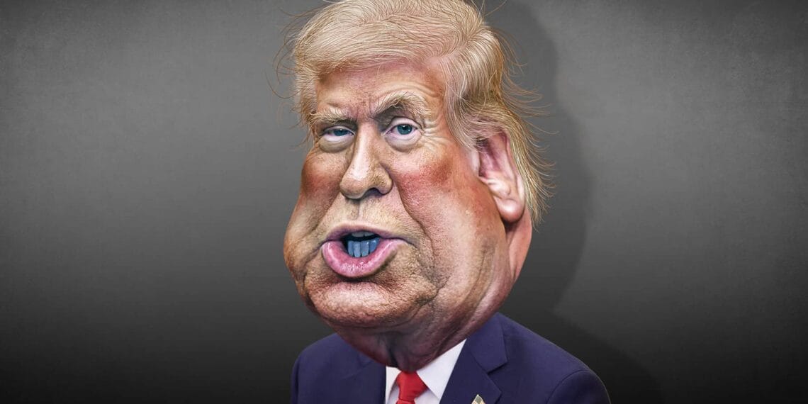 Donald trump caricature