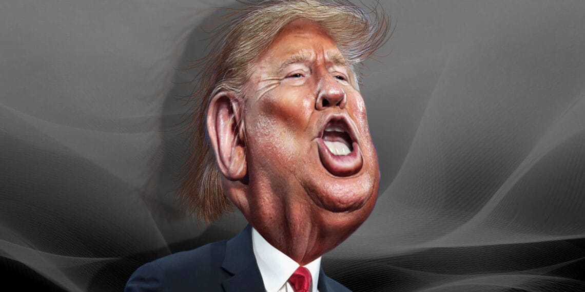 Caricature of donald trump