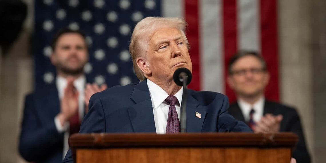 Trump speaking in a joint session of congress 2025