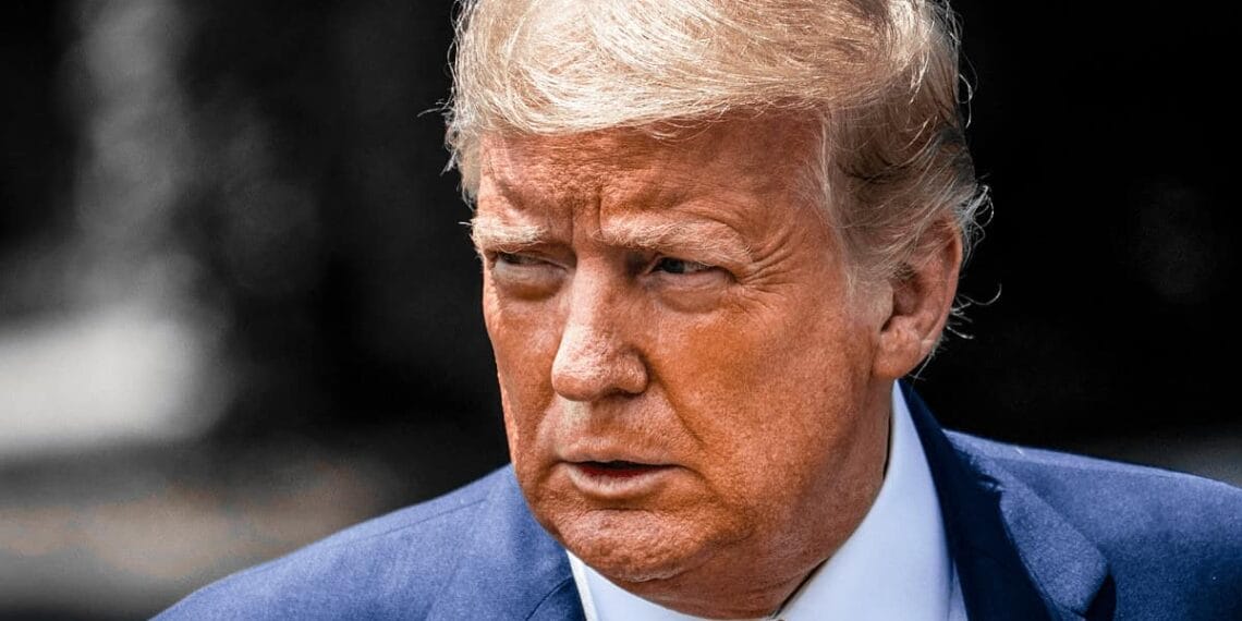 Close up of donald trump’s face