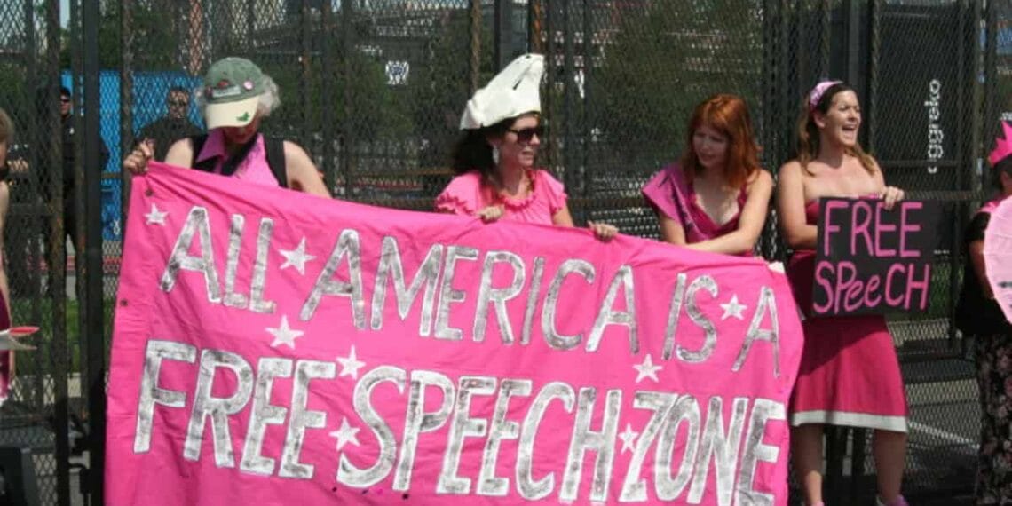 Free speech protest