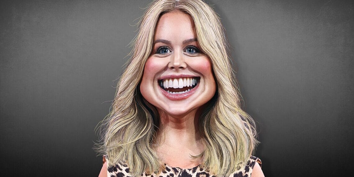 Caricature of trump’s press secretary karoline leavitt