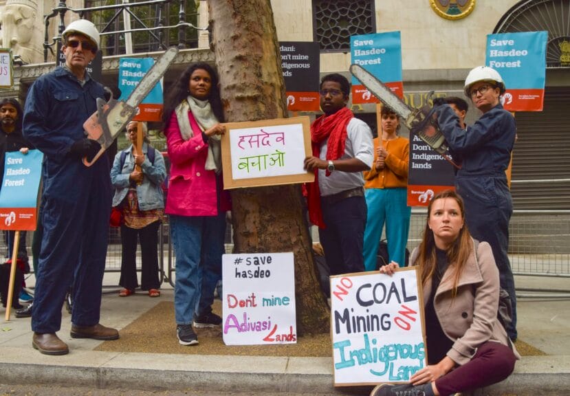 Activists against destruction of forests in india