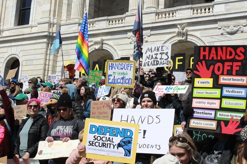 What is a constitutional crisis? Hands off protest in minnesota