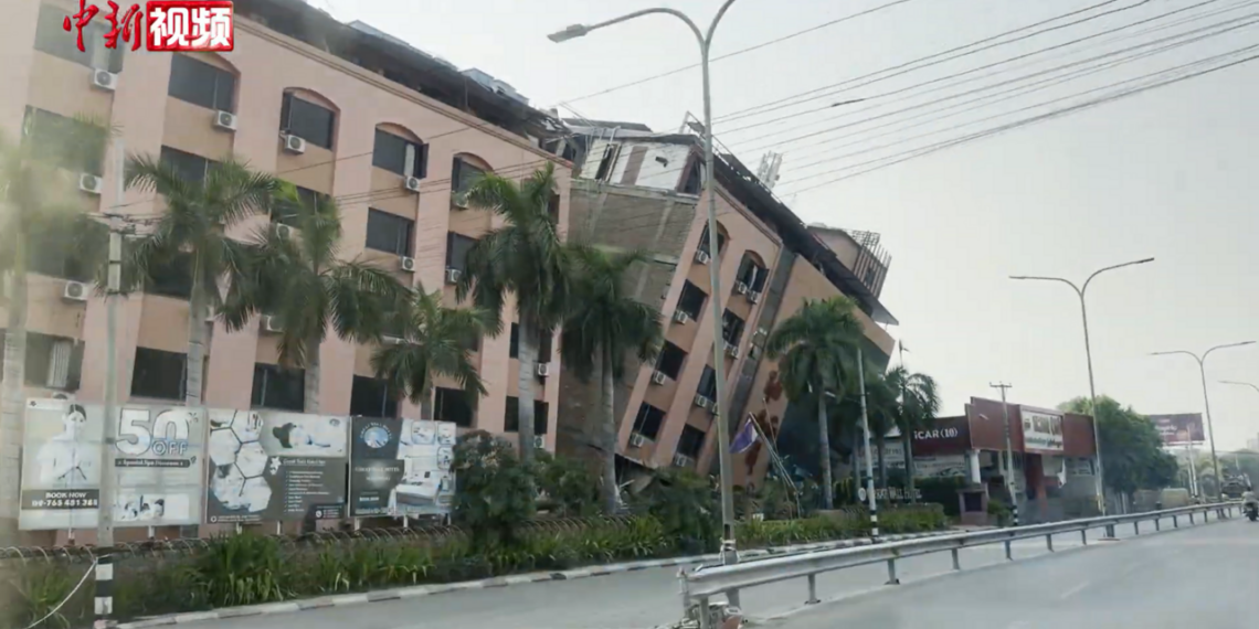 Damage from the 2025 earthquake in myanmar