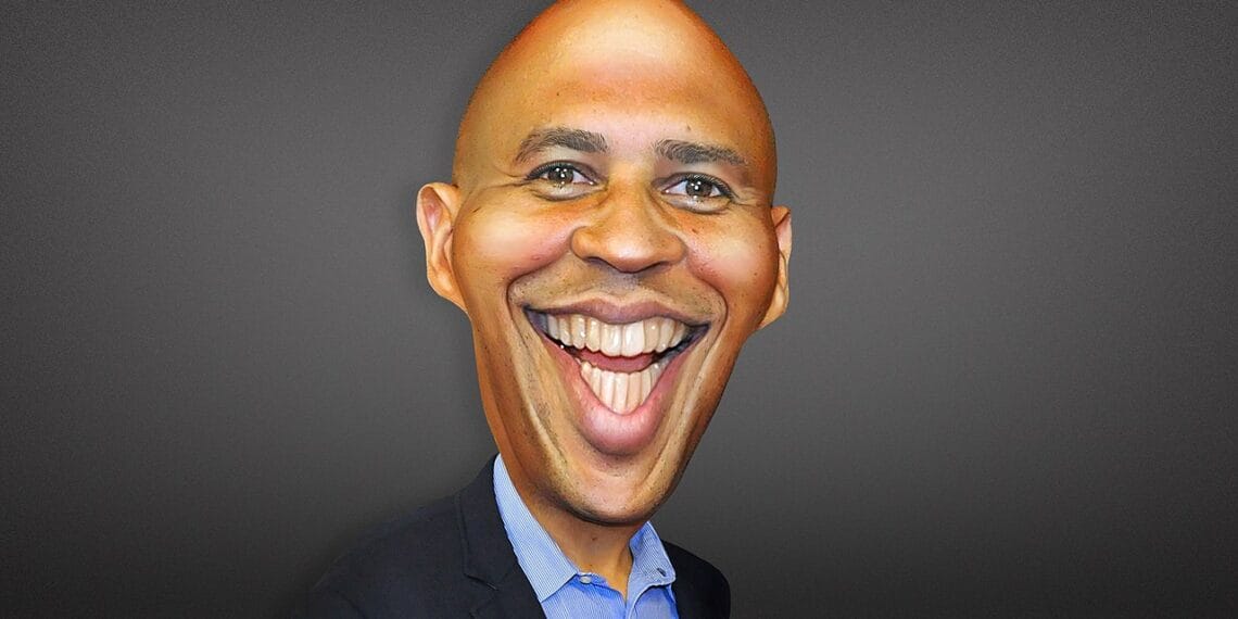 Caricature of cory booker