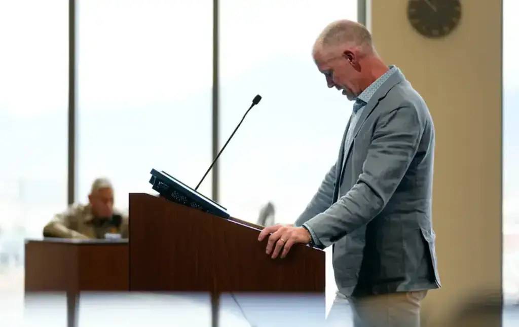 A speaker at the scott owens trial