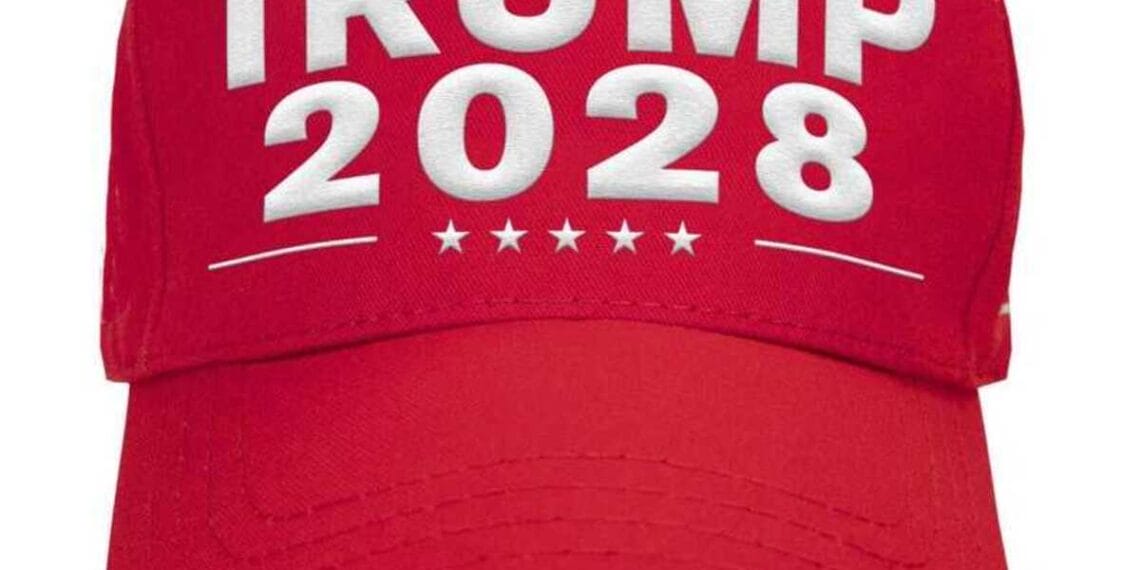 Trump 2028 hats are now for sale all over the internet