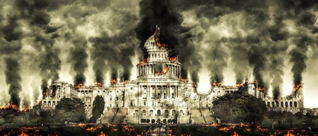 Constitutional crisis white house on fire
