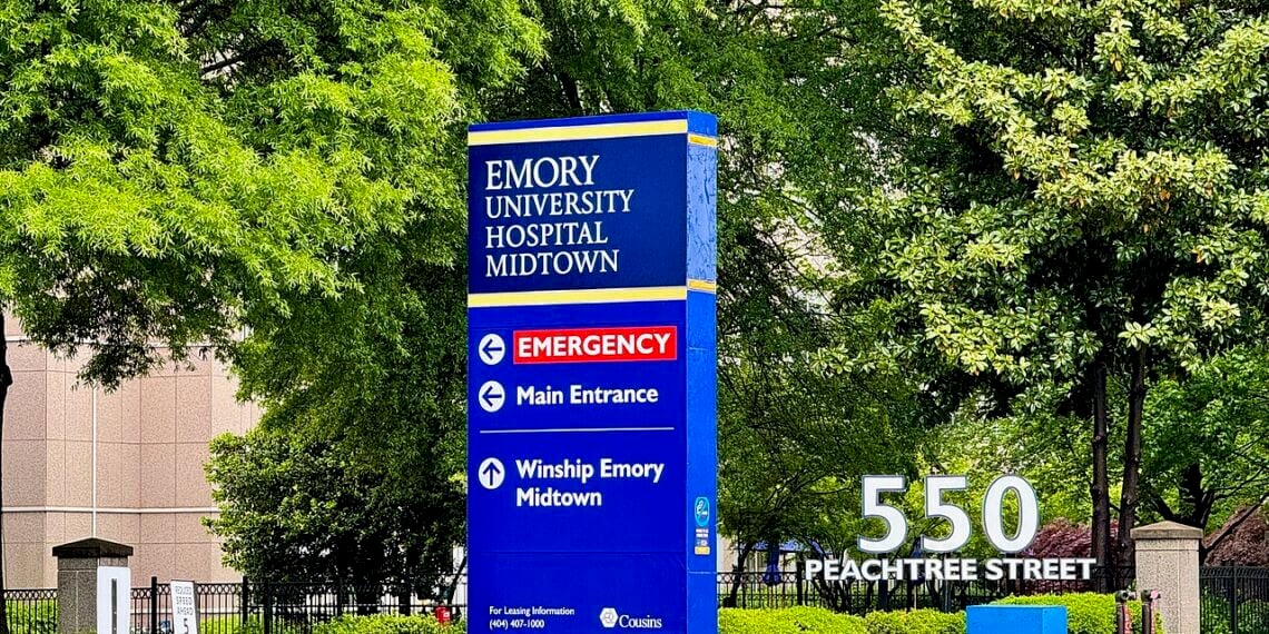 Emory university hospital sign