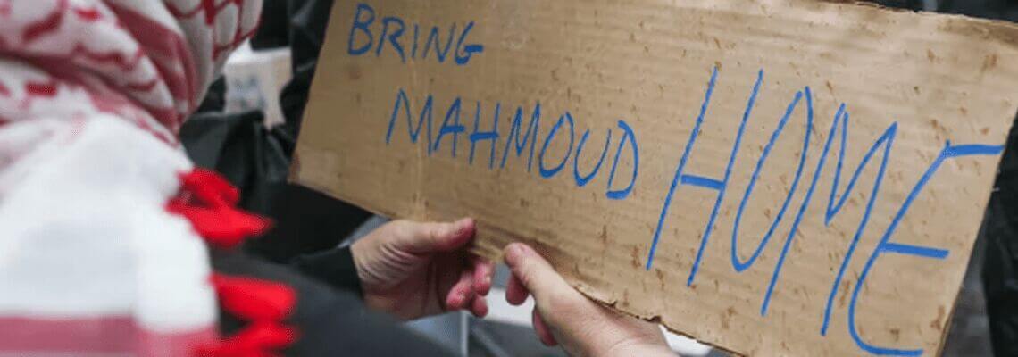 Mahmoud protest sign. Cruelty is the point