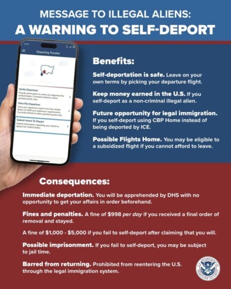 Self deportation notice