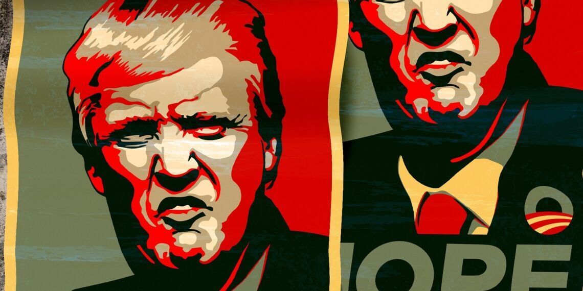 Donald trump posters. Showdown with the courts