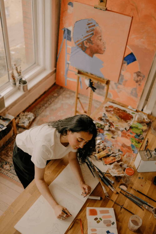 Design shop worker