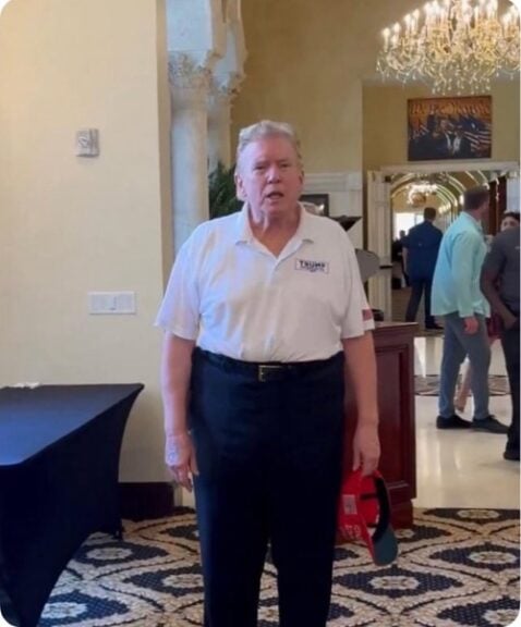 Donald trump at mar-a-lago without any makeup on.