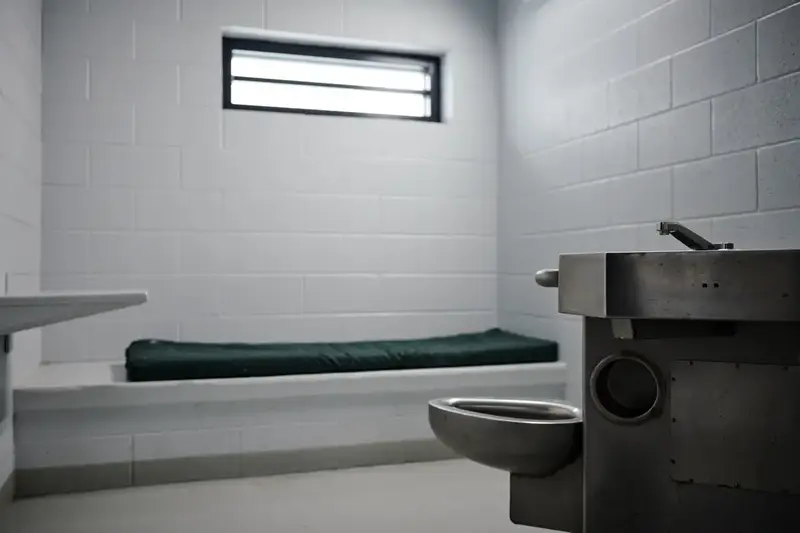 Toilet in a cell at the tennessee youth detention center